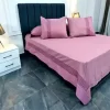 Embroidered Sheet with Rose Lace Detail