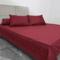 Sheet with Rhinestone Embroidery