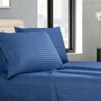 Striped Cotton Flat Sheet