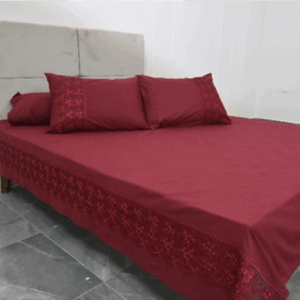 Sheet with Rhinestone Embroidery