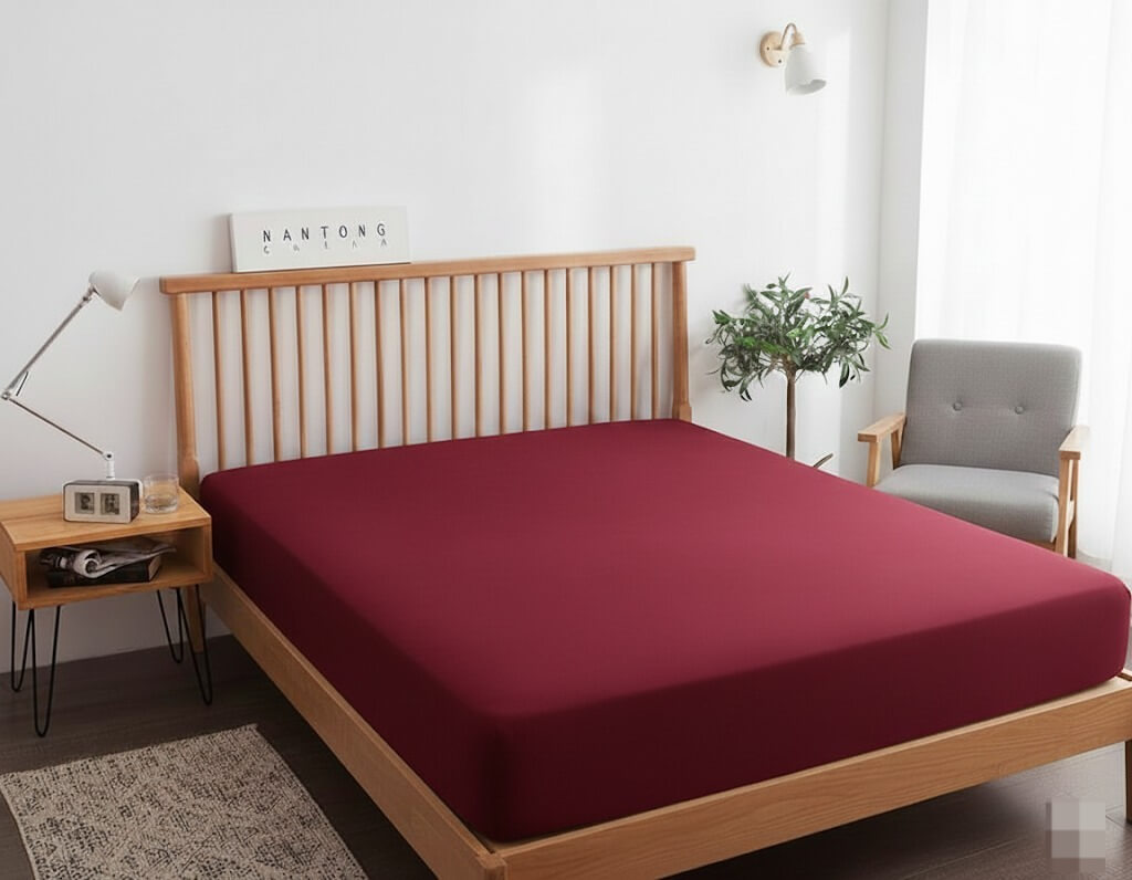 ملاية استيك قطن ساده 1ق - Image 4