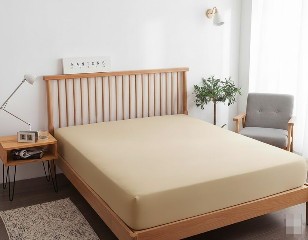 ملاية استيك قطن ساده 1ق - Image 3