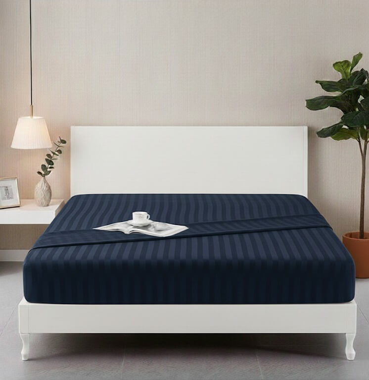 Cotton Fitted Sheet Stripe 1 piece - Image 4