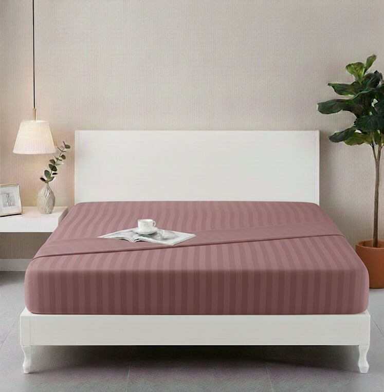 Cotton Fitted Sheet Stripe 1 piece - Image 2